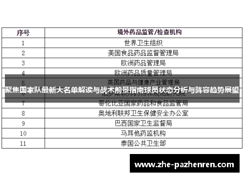 聚焦国家队最新大名单解读与战术前景指南球员状态分析与阵容趋势展望 聚焦国家队最新大名单解读与战术前景指南球员状态分析与阵容趋势展望